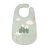 DONEBYDEER BIB VELCRO HAPPY CLOUDS GREEN