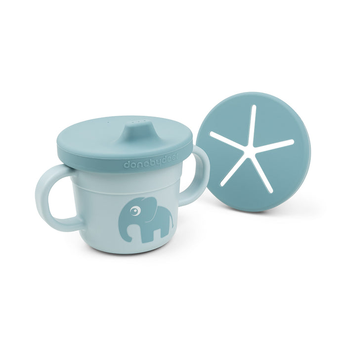 DONEBYDEER SPOUT&SNACK CUP ELPHEE BLUE
