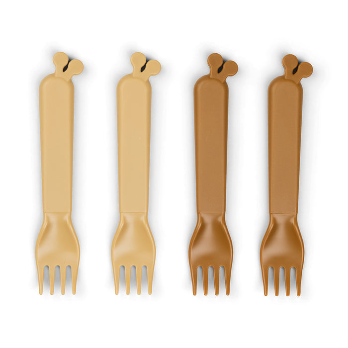 DONEBYDEER FORKS SET4 RAFFI MUSTARD