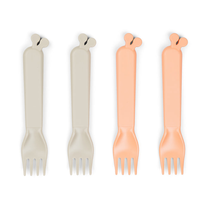 DONEBYDEER FORKS SET4 RAFFI SAND/CORAL