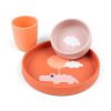 DONEBYDEER SILICONE DINNER SET CLOUDS PAPAYA