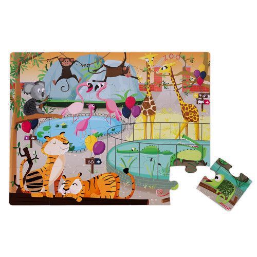 JANOD Tactile Puzzle A Day At the Zoo 20 pieces - Image 2