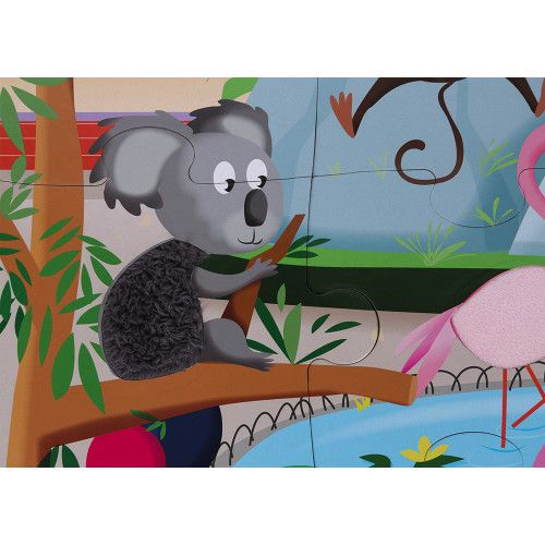 JANOD Tactile Puzzle A Day At the Zoo 20 pieces - Image 5