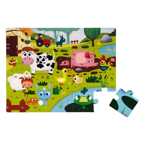 JANOD Tactile Puzzle Farm Animals 20 pieces - Image 2