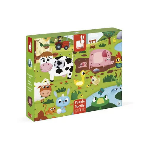 JANOD Tactile Puzzle Farm Animals 20 pieces
