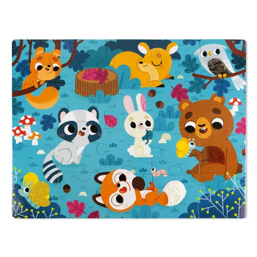 JANOD Tactile Puzzle Forest Animals 20 pieces - Image 2