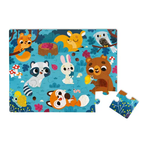 JANOD Tactile Puzzle Forest Animals 20 pieces - Image 3