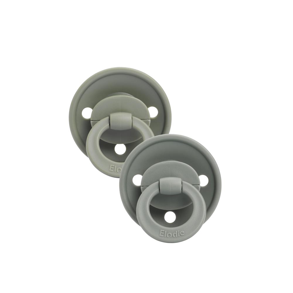 ELODIE BINKY BUNDLE NATURAL RUBBER PACIFIER 3M+ HAZY JADE