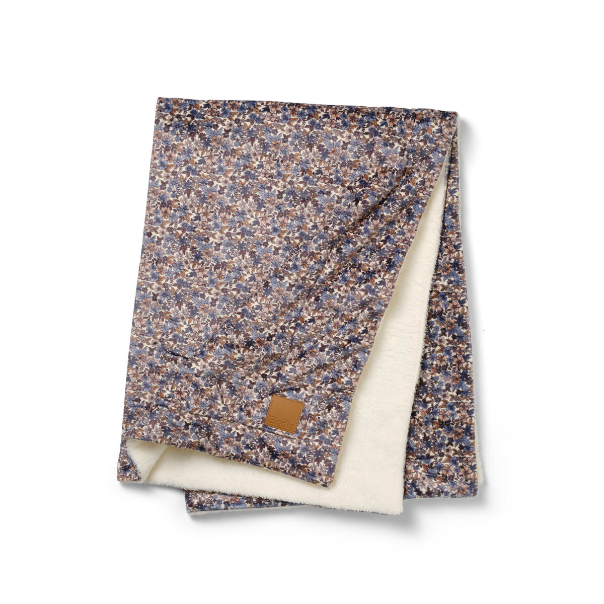 ELODIE PEARL VELVET BLANKET BLUE GARDEN