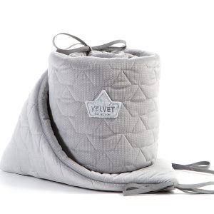 LA MILLOU COT BUMPER VELVET GREY