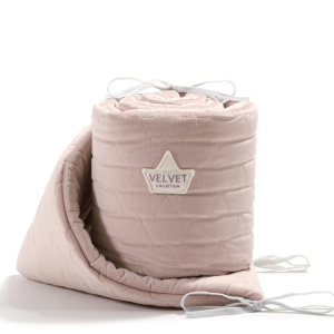 LA MILLOU COT BUMPER VELVET SMOKE ROSE