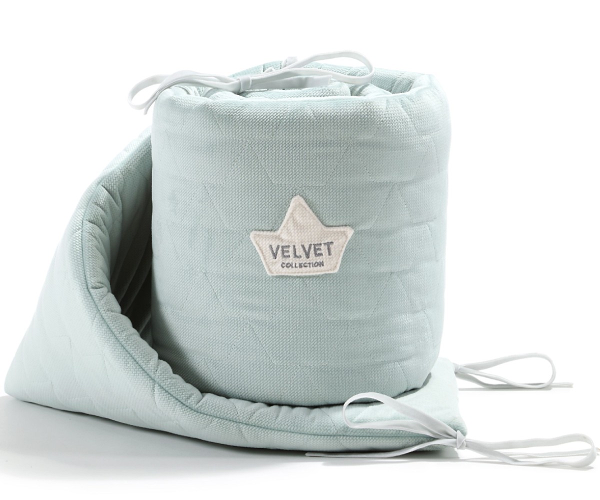 LA MILLOU COT BUMPER VELVET MINT