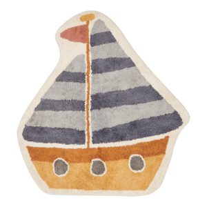 LITTLE DUTCH RUG BOAT SHAPE BLUE 105*120CM