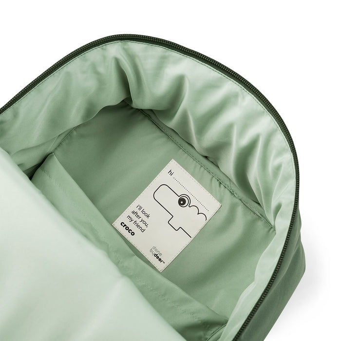 DONE BY DEER QUILTED BACKPACK CROCO GREEN - Image 3