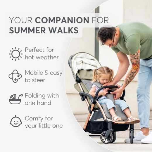 KIKKABOO PUSHCHAIR EDEN BEIGE - Image 7