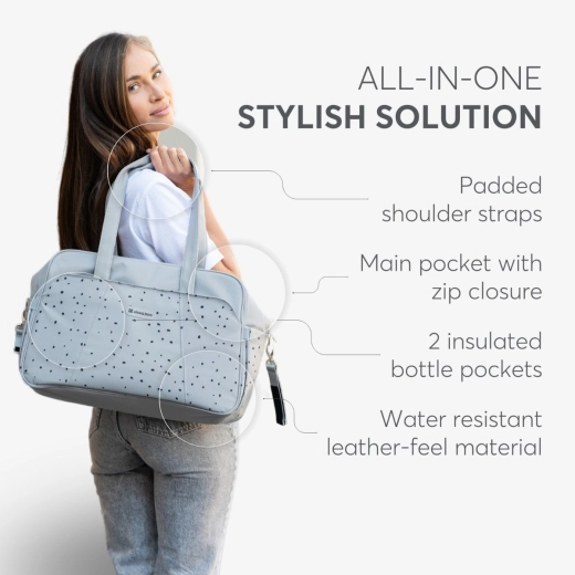KIKKABOO MAMA BAG CHELSEA DOTS GREY - Image 7
