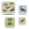 A LITTLE LOVELY COMPANY LUNCH BOX SET DINOSAURS