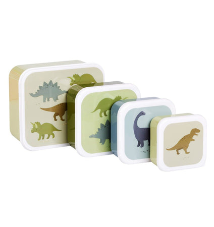 A LITTLE LOVELY COMPANY LUNCH BOX SET DINOSAURS - Image 2