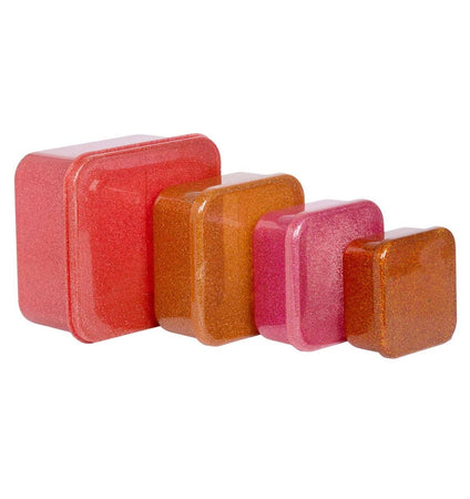 A LITTLE LOVELY COMPANY LUNCH BOX SET AUTUMN PINK - Image 2