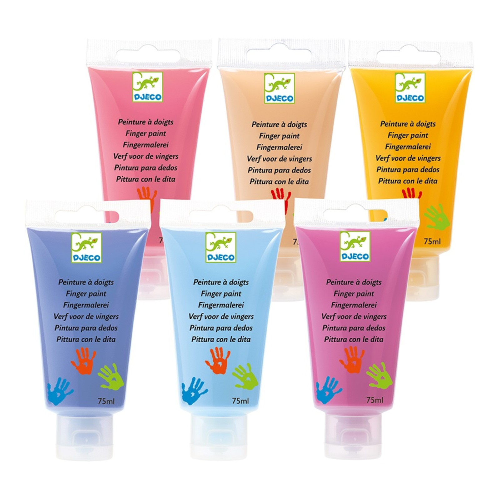 Djeco The colours - For littles ones 6 finger paints tubes - sweet