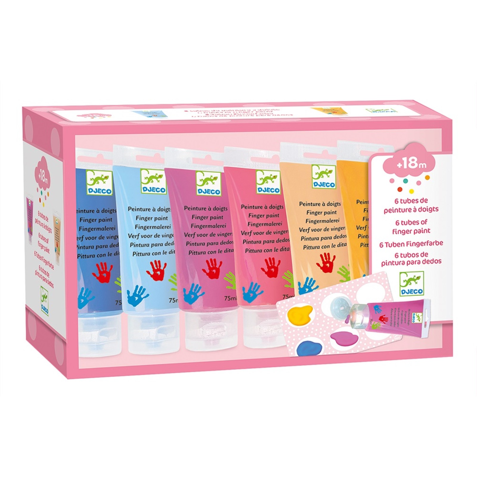 Djeco The colours - For littles ones 6 finger paints tubes - sweet - Image 2