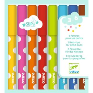 Djeco The colours For little ones 8 felt-tips - Washable