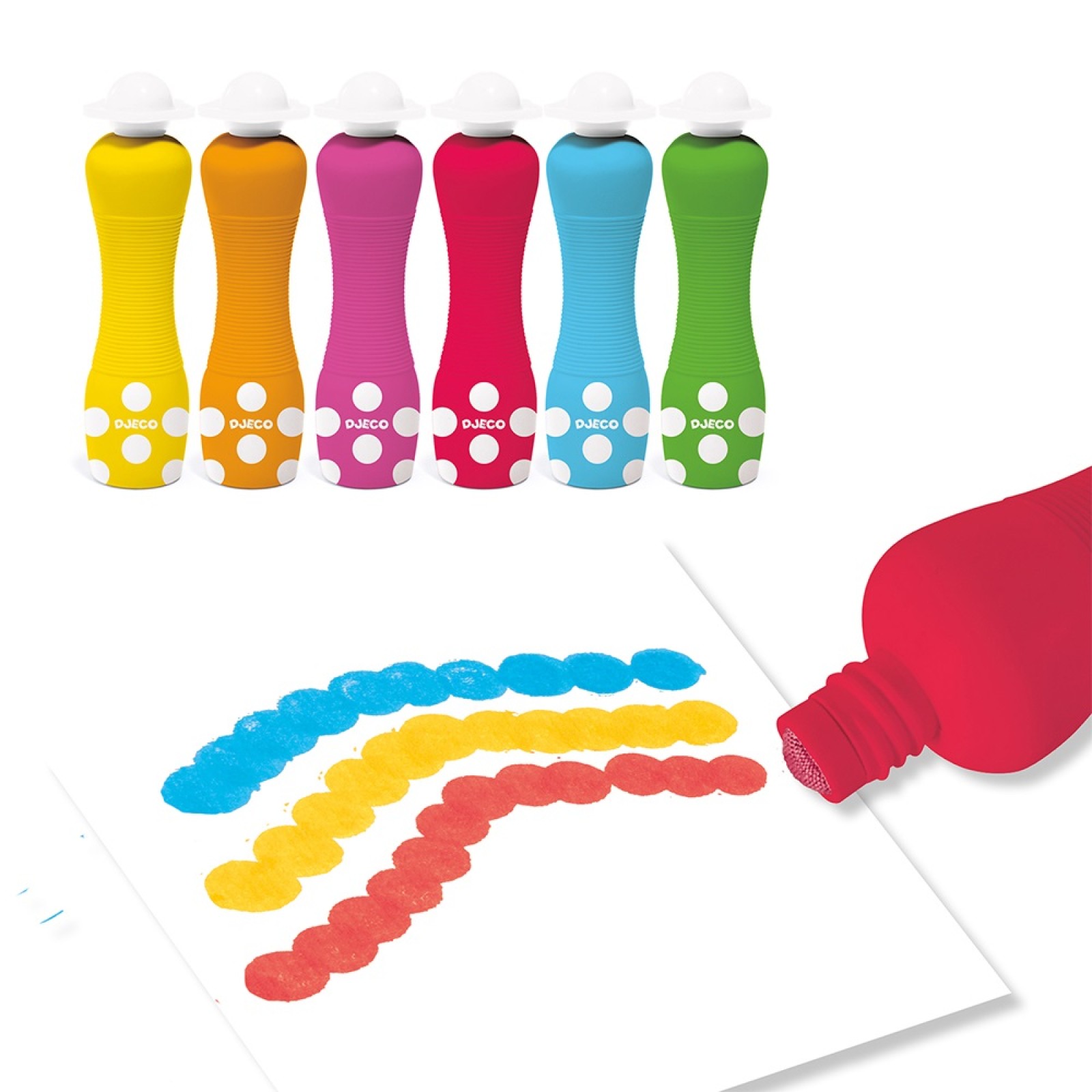 Djeco 6 foarm markers - Washable 18m+ - Image 2