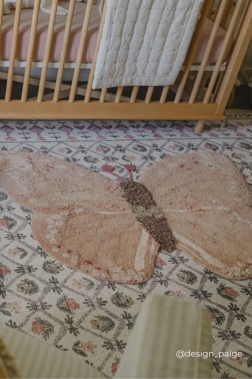 Lorena Canals WASHABLE ANIMAL RUG BABY BUTTERFLY 90x120 - Image 5