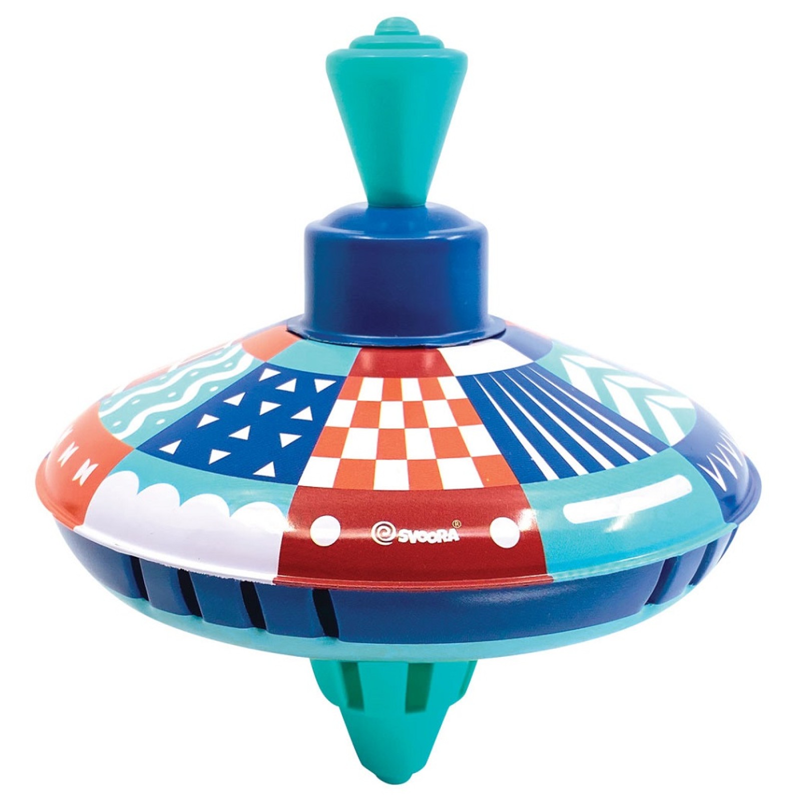 Svoora Medium Humming Tin Top Fantasia: Cyan