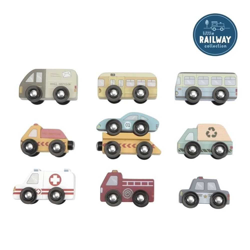 LITTLE DUTCH. Vehicles Set - Railway Extension