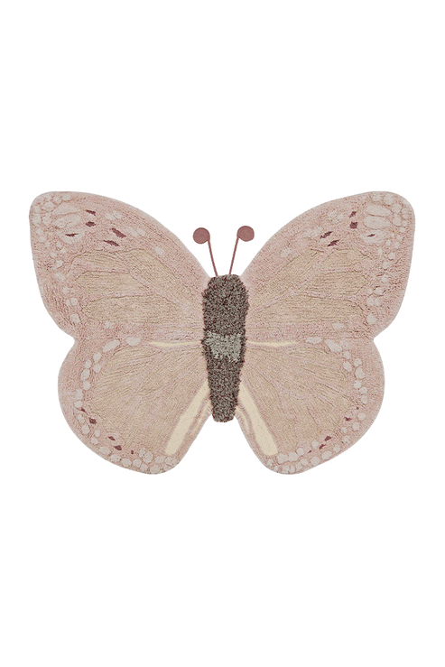 Lorena Canals WASHABLE ANIMAL RUG BABY BUTTERFLY 90x120