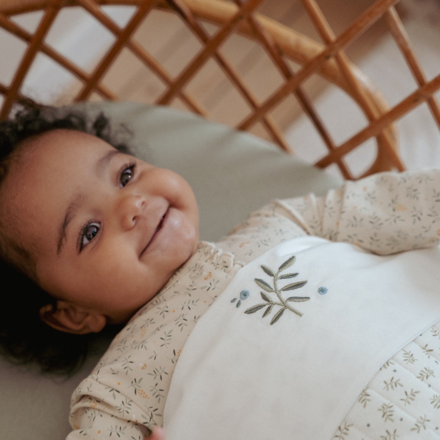 LITTLE DUTCH Fitted sheet Pure Sage 70x140/150 - Image 2