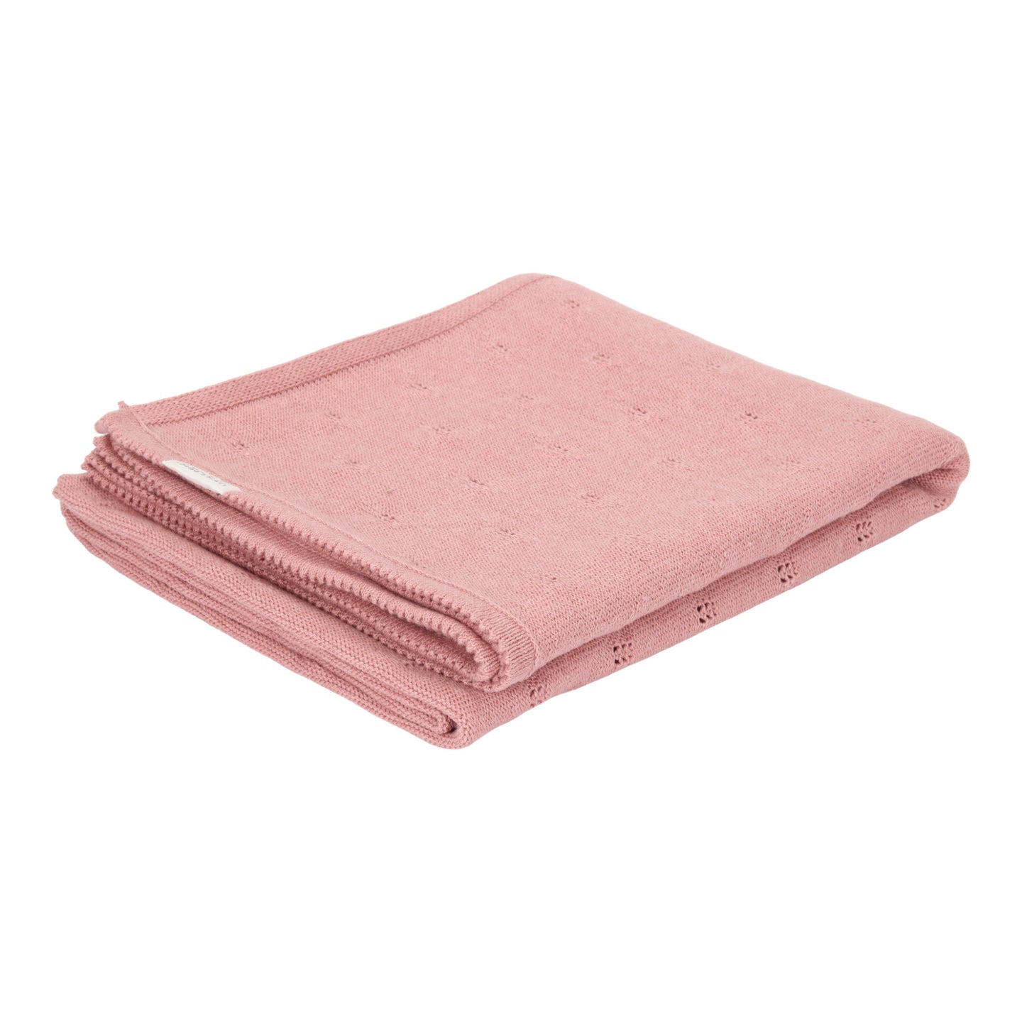 LITTLE DUTCH. Knitted bassinet blanket Pure Pink Blush 70x100cm