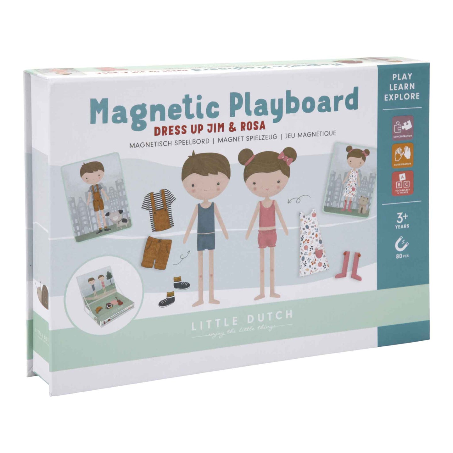 LITTLE DUTCH. Jim & Rosa Magnetic Puzzle
