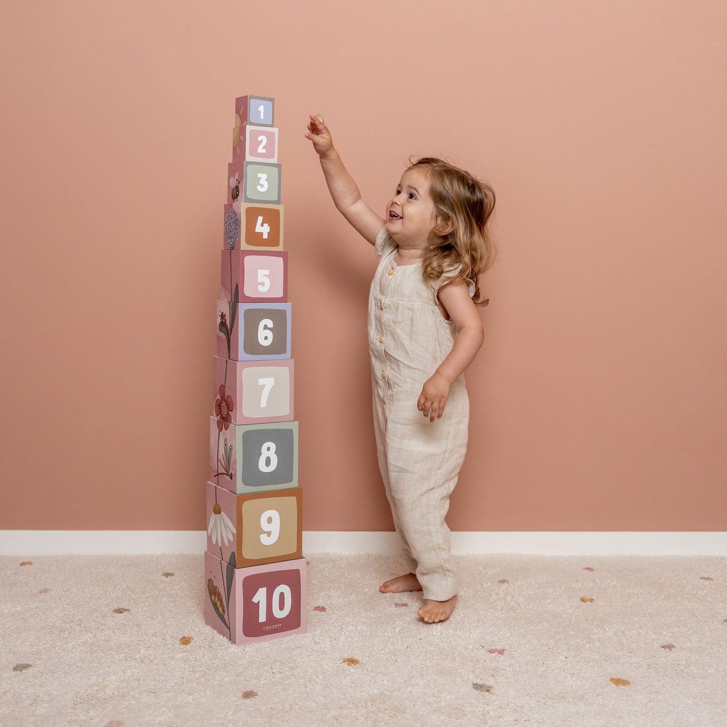 LITTLE DUTCH STACKING BLOCKS FLOWERS & BUTTERFLIES - Image 2