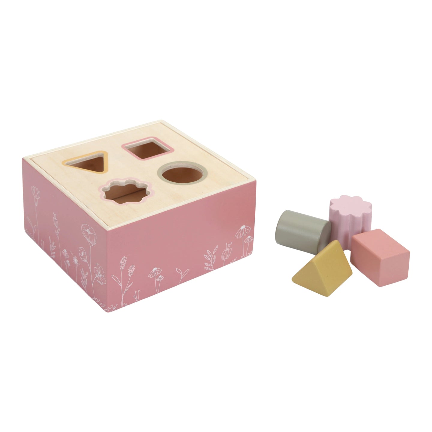 LITTLE DUTCH SHAPE SORTER FLOWERS PINK