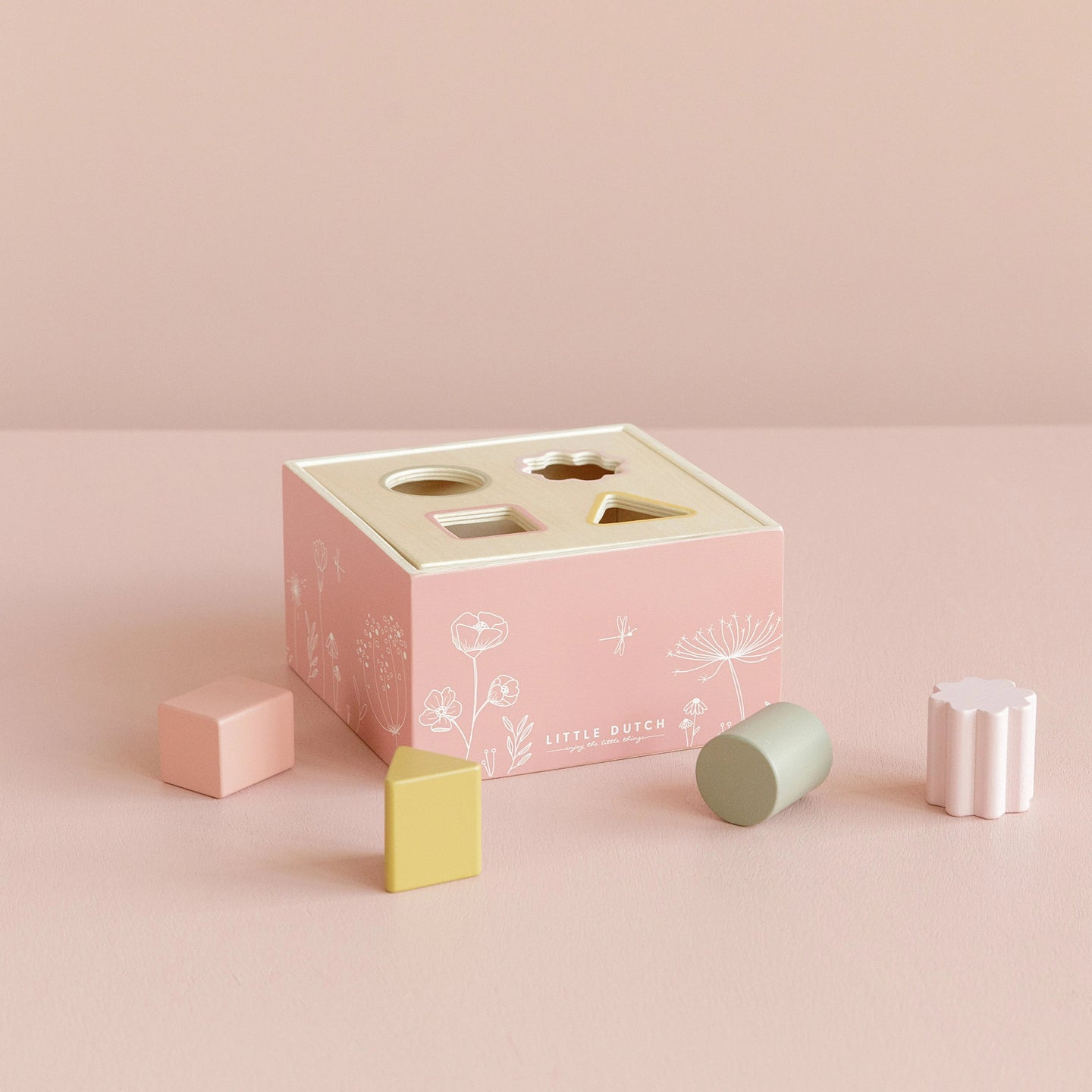 LITTLE DUTCH SHAPE SORTER FLOWERS PINK - Image 4