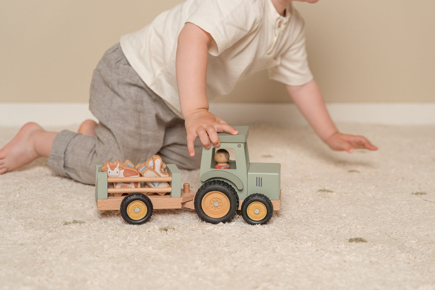 LITTLE DUTCH TRACTOR WITH TRAILER FARM - Image 4
