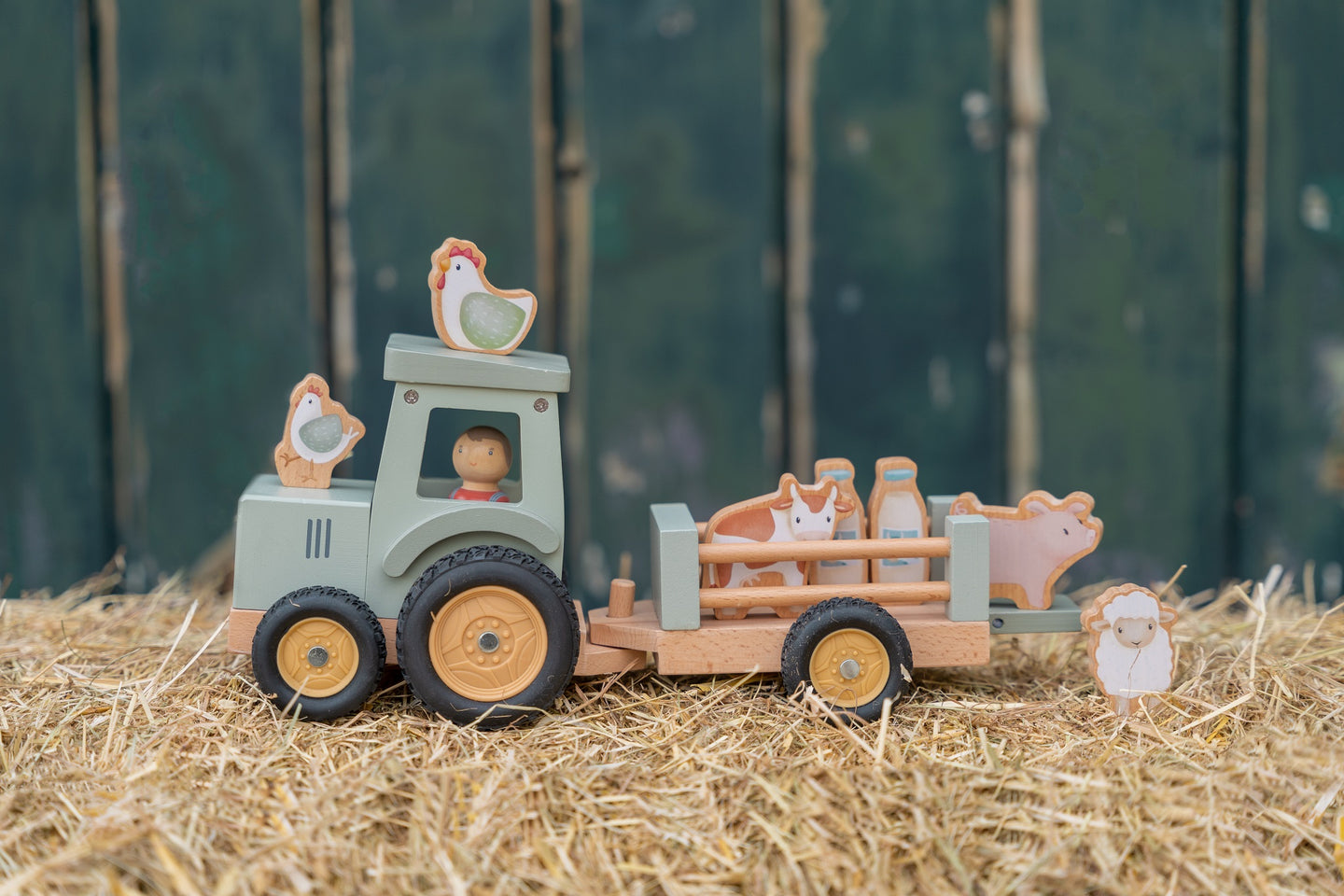 LITTLE DUTCH TRACTOR WITH TRAILER FARM - Image 5