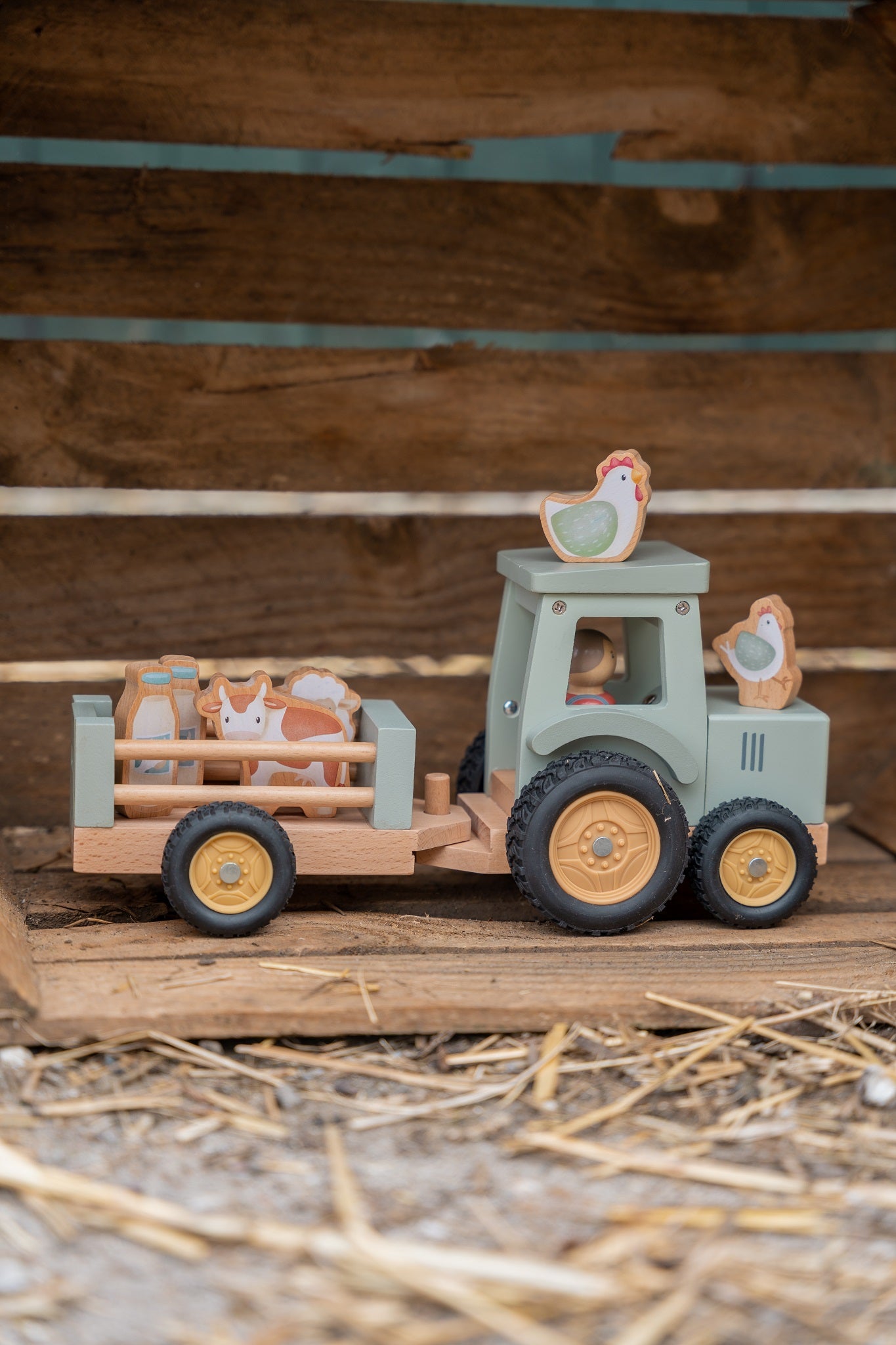 LITTLE DUTCH TRACTOR WITH TRAILER FARM - Image 6
