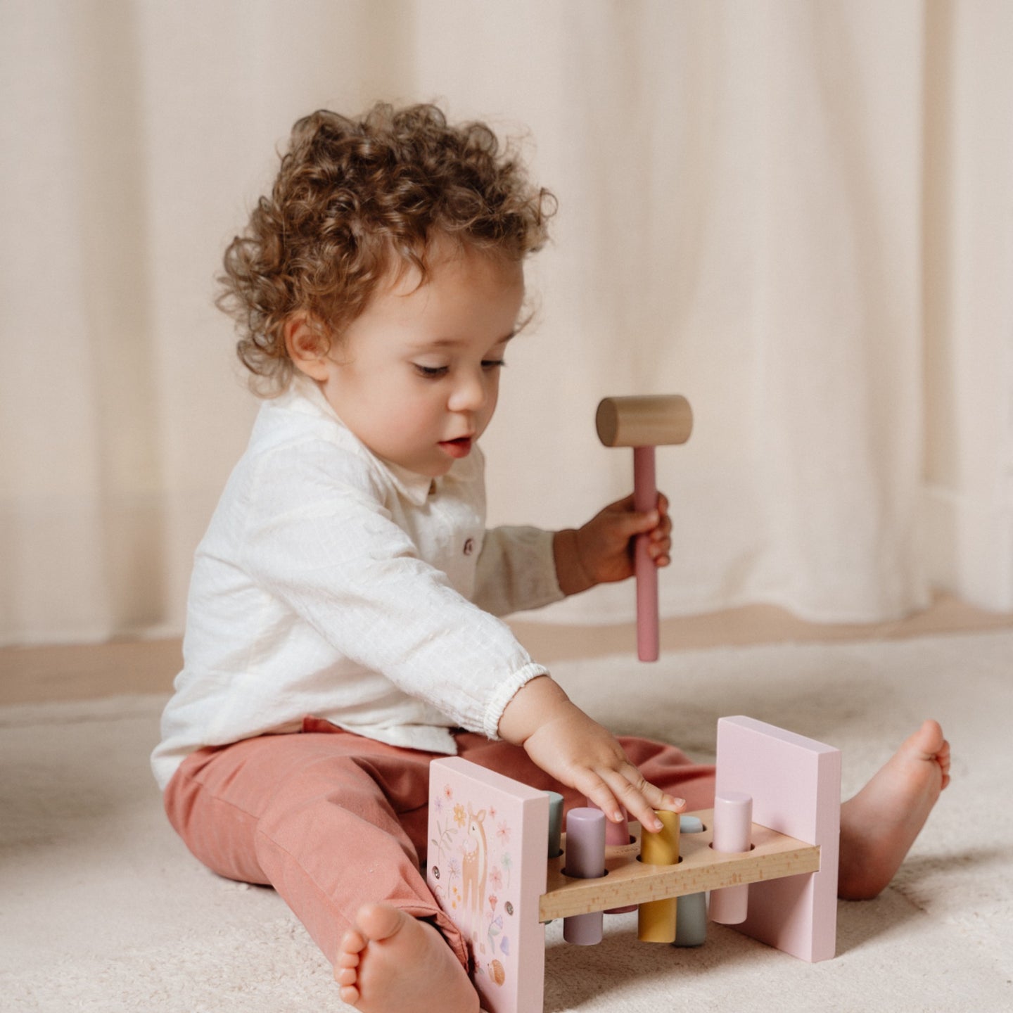 LITTLE DUTCH. Pounding Bench Fairy Garden FSC - Image 2