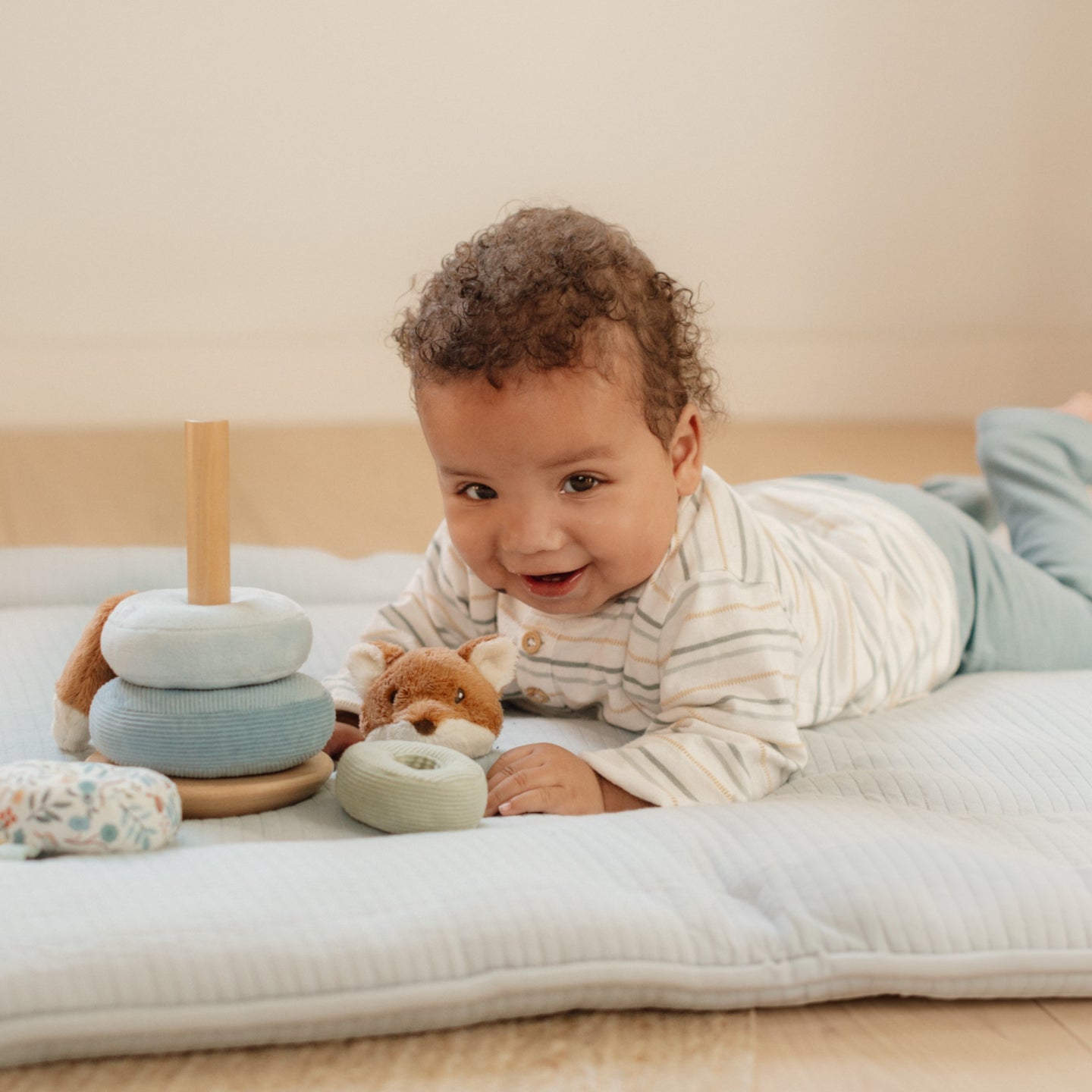 LITTLE DUTCH. Rocking Ring Stacker - Forest Friends FSC - Image 2