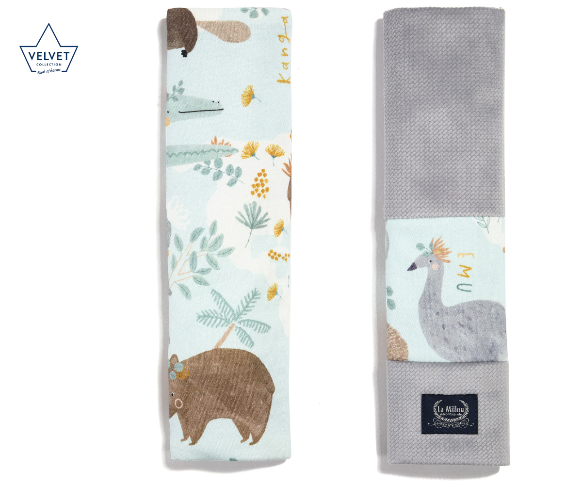 LA MILLOU SEAT BELT COVERS DUNDEE & FRIENDS GREY