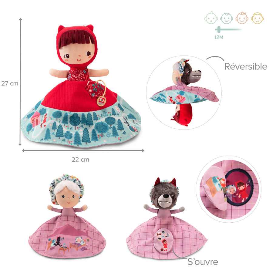 LILLIPUTIENS Little Red Riding Hood Reversible Story Doll - Image 3