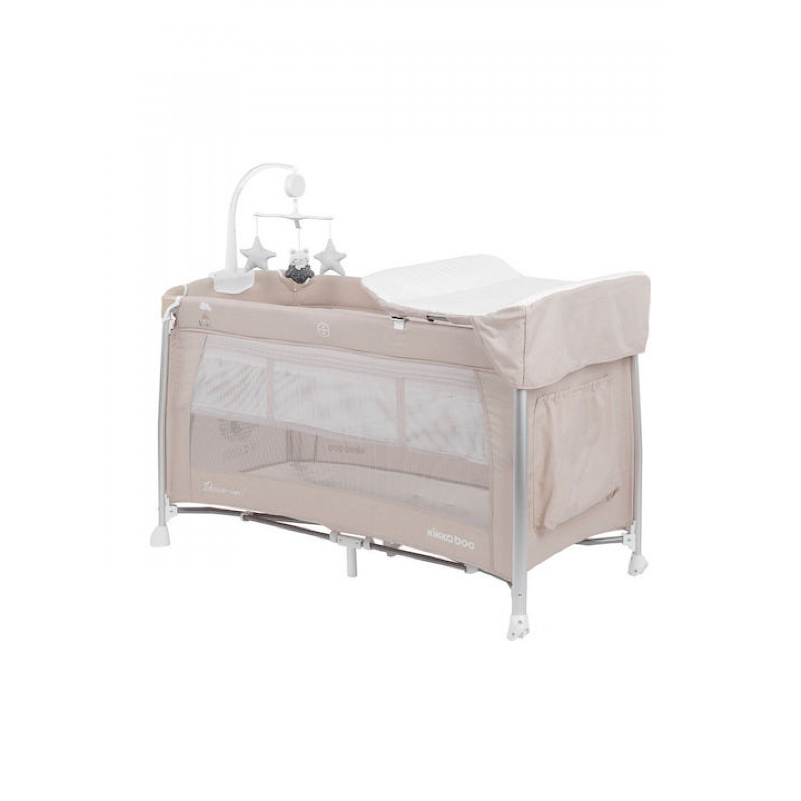 KIKKABOO BABY COT 2 LEVELS DESSINE MOI BEIGE