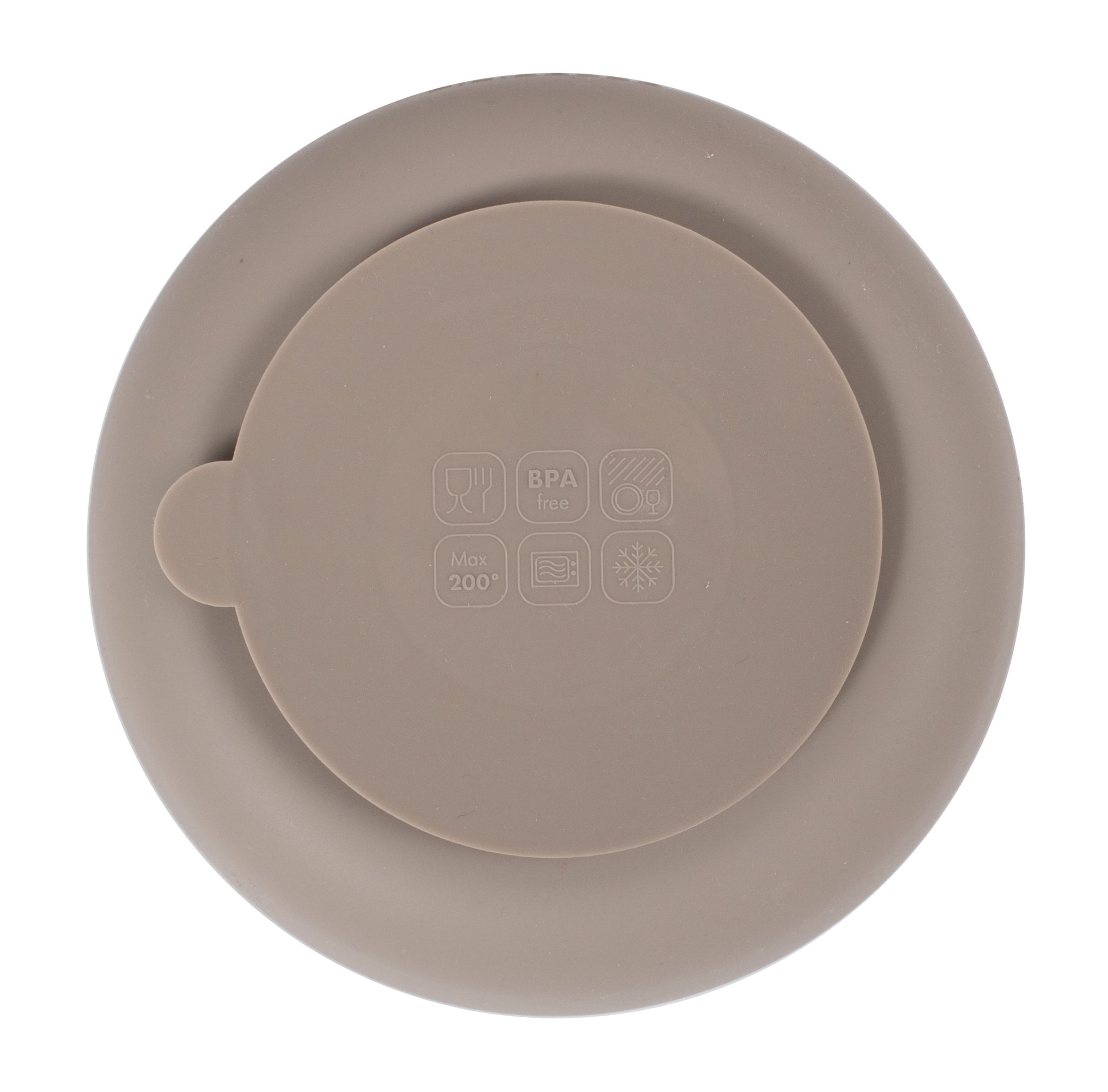 FILIBABBA SILICONE DIVIDED PLATE WARM GREY - Image 2