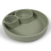 FILIBABBA SILICONE DIVIDED PLATE GREEN