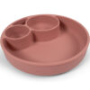 FILIBABBA SILICONE DIVIDED PLATE ROSE