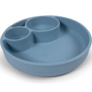 FILIBABBA SILICONE DIVIDED PLATE BLUE