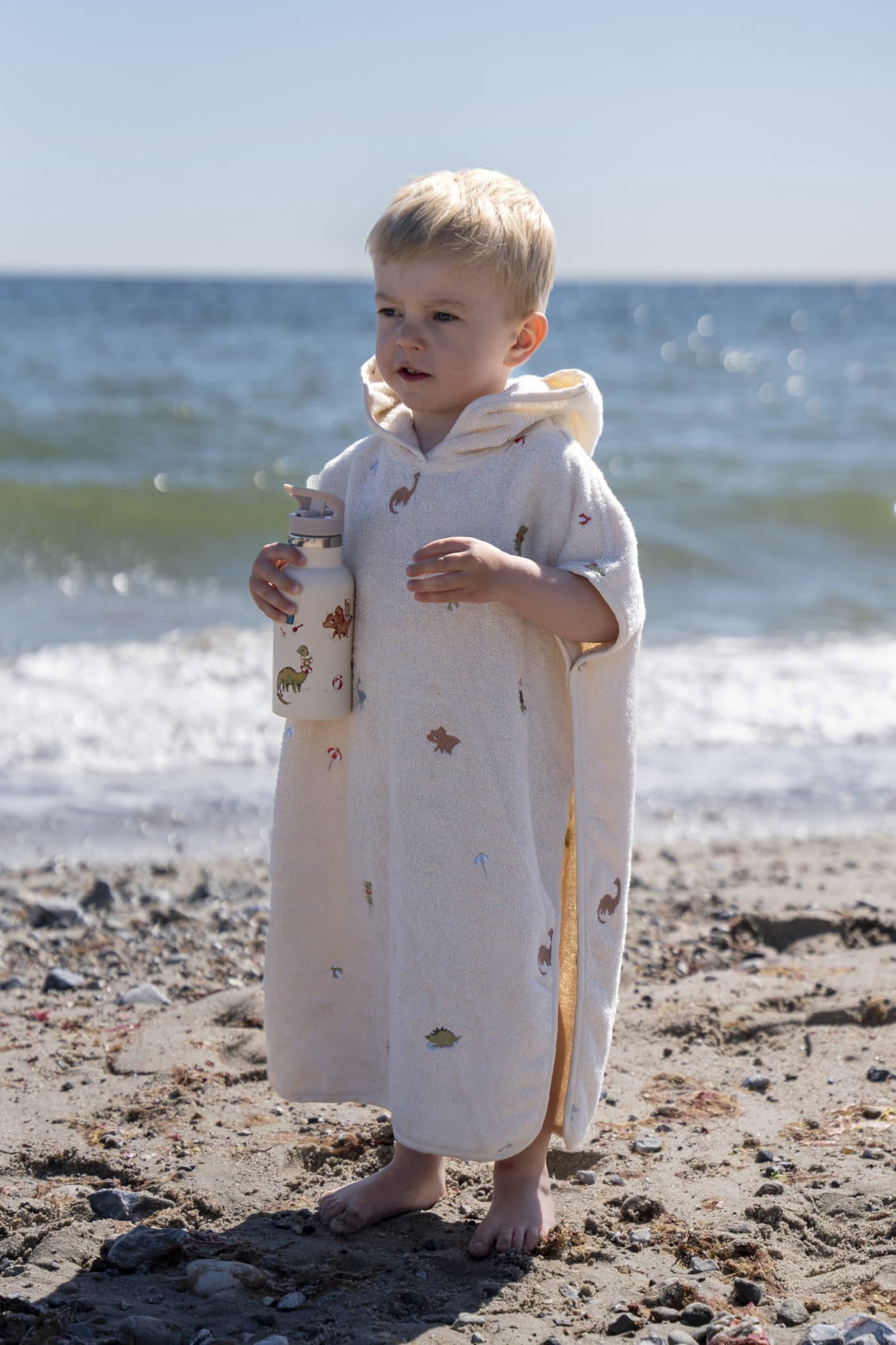 Filibabba Embroidered beach poncho GOTS - DinoBeach - Image 2